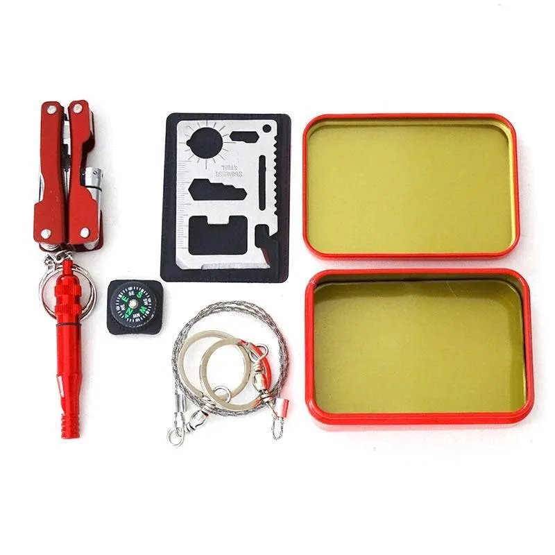 New Portable  SOS Survival Tool Box