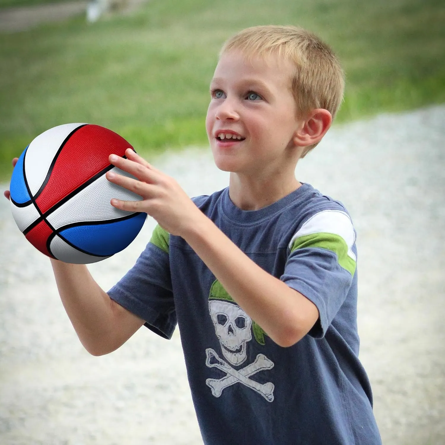 Official Rubber Basketball Outdoor Indoor Mens Basketball Ball Size 3/4/5/6/7 for Kids Youth Teen Boys and Girls Gift Ideas(Without Pump)