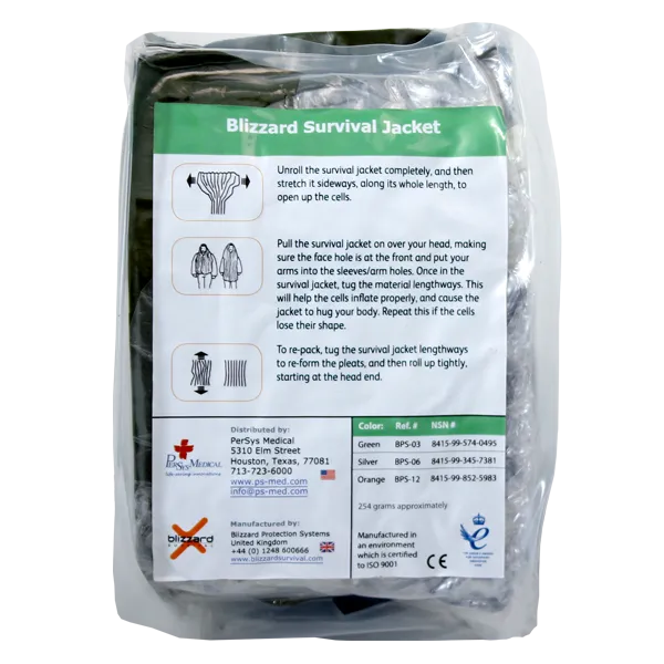 PerSys Medical - Blizzard Survival Jacket - Vert