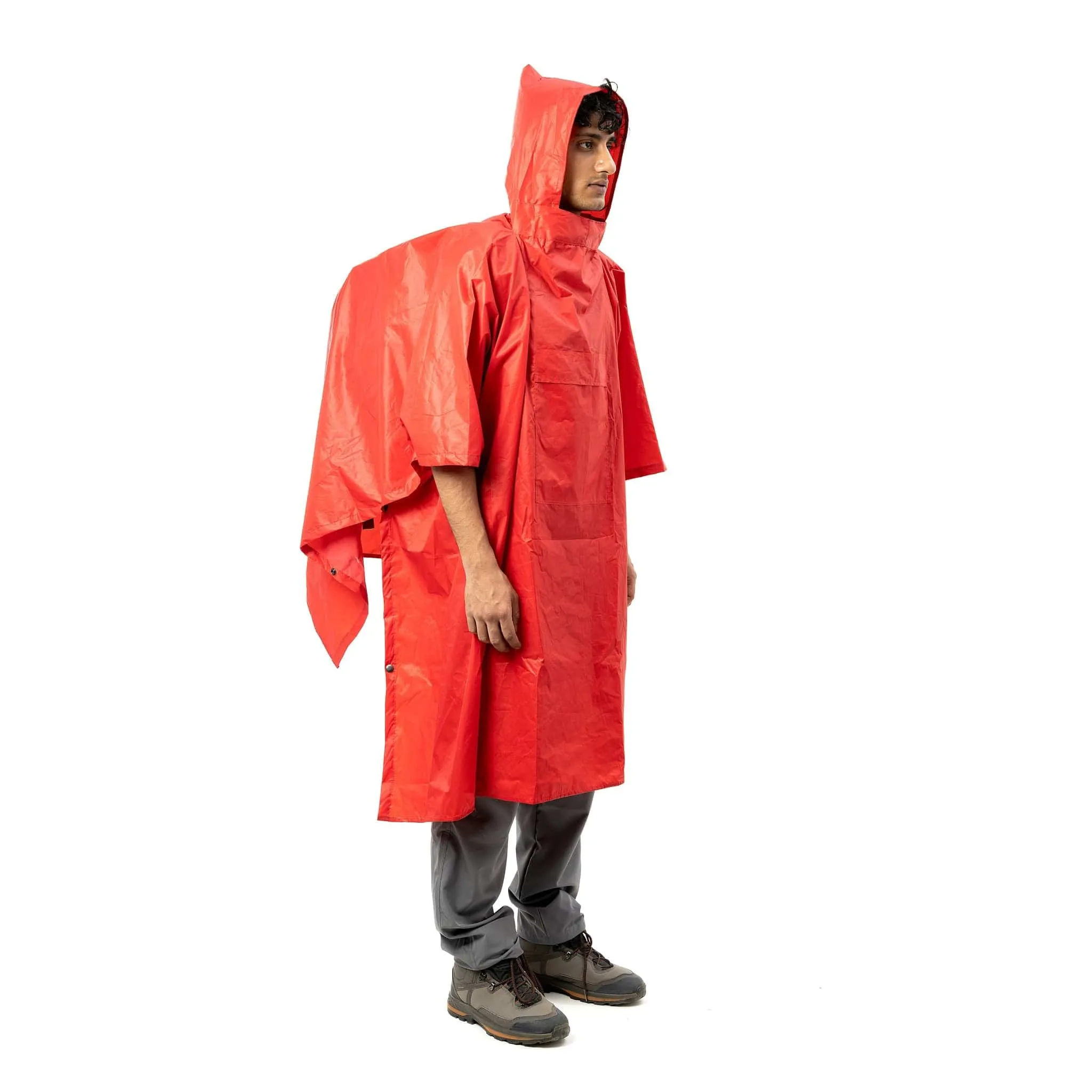 Poncho and Rain Jacket for Daily Use and Hiking