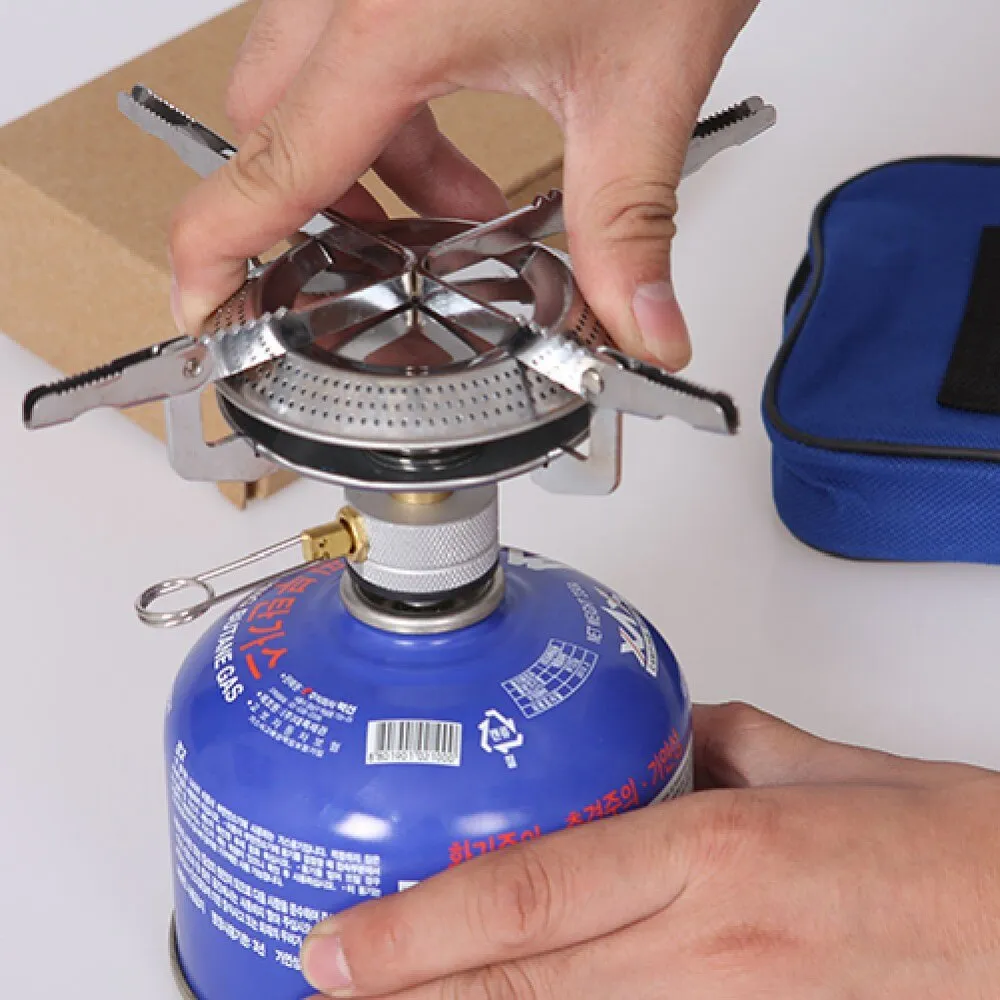 Portable Ultralight Camping Gas Stove - Foldable Stainless Steel for BBQ, Picnic, Hiking, Backpacking