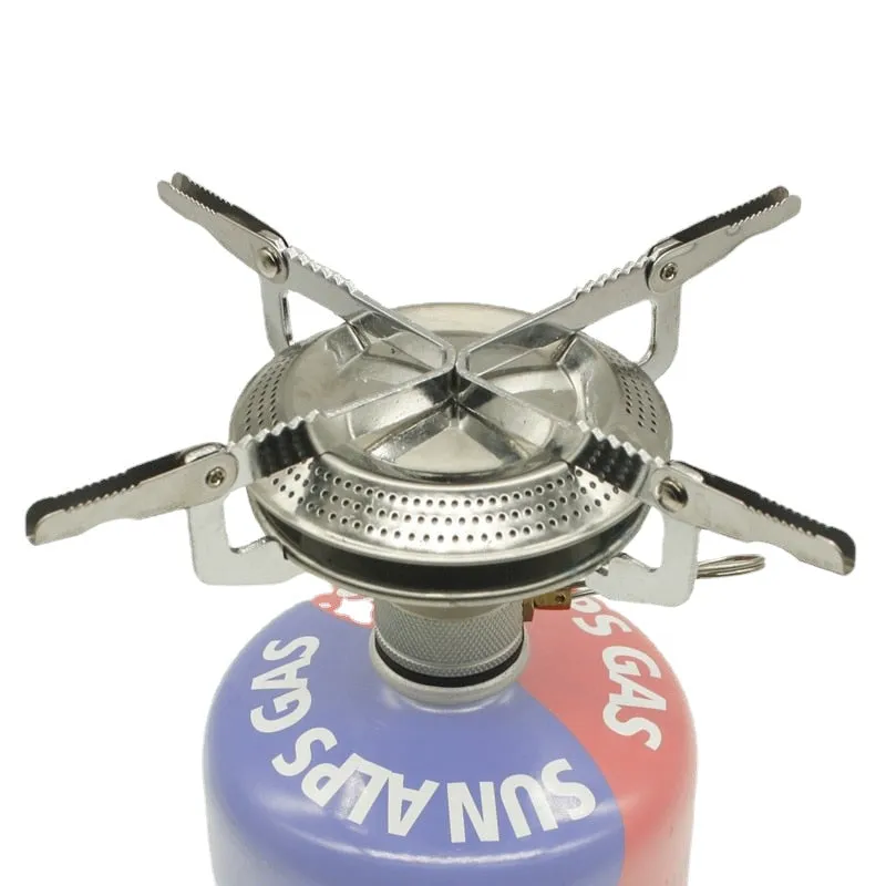 Portable Ultralight Camping Gas Stove - Foldable Stainless Steel for BBQ, Picnic, Hiking, Backpacking