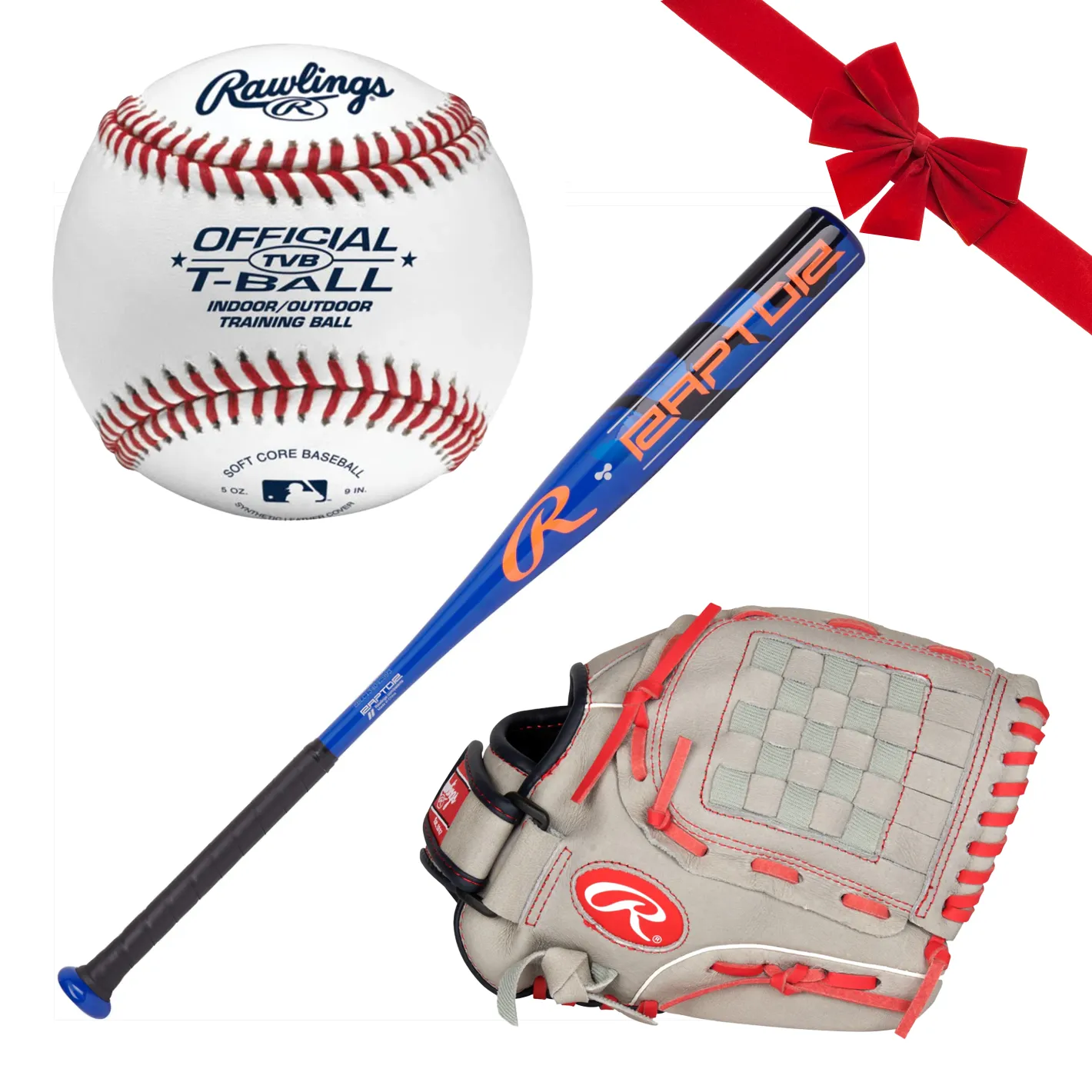 Rawlings 11" Youth Glove, Bat & Ball Gift Bundle