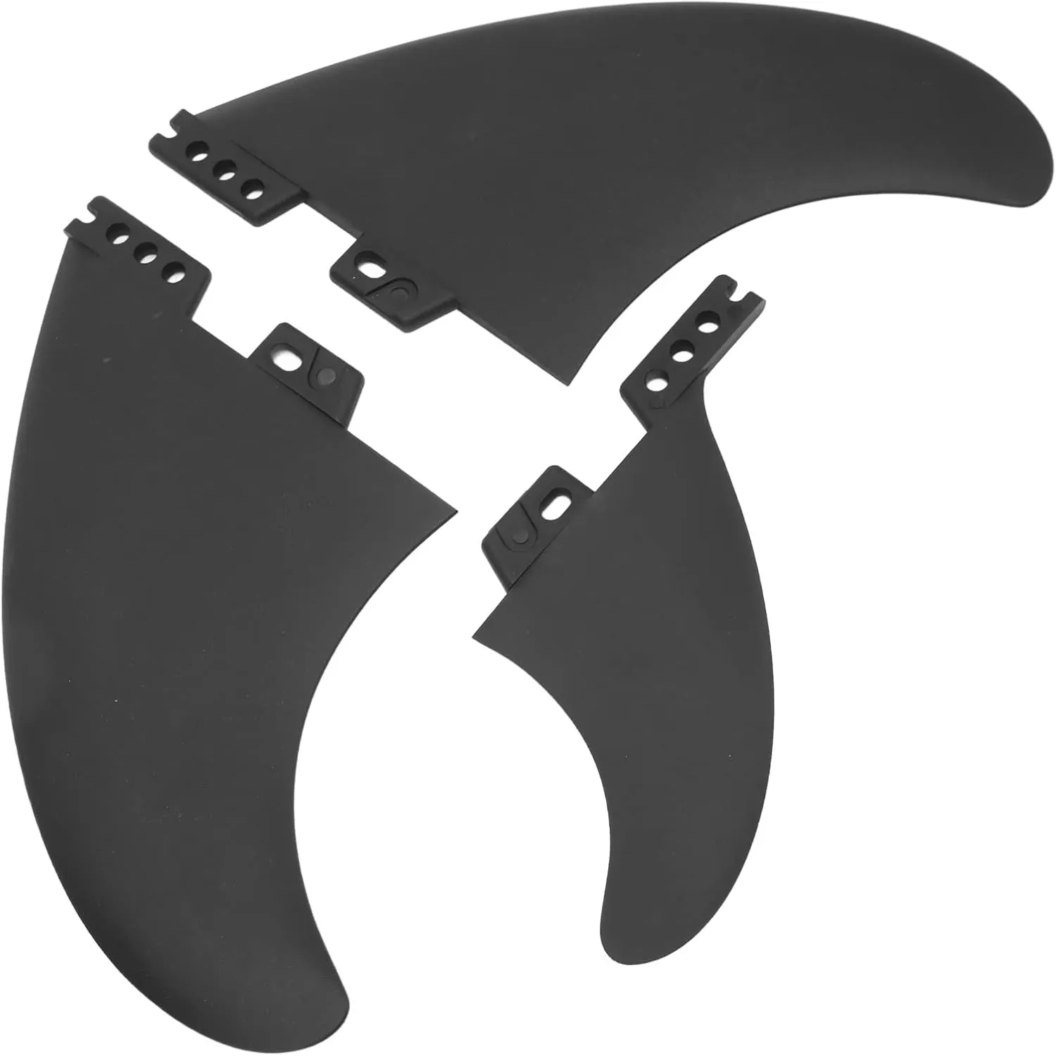 Septpenta 3PCS Surf Fin Set, Surfboard Thruster Fins Set, Surfboard Fins Replacement PVC Left Middle Right Surf Fins for Longboard Stand Up Paddleboard