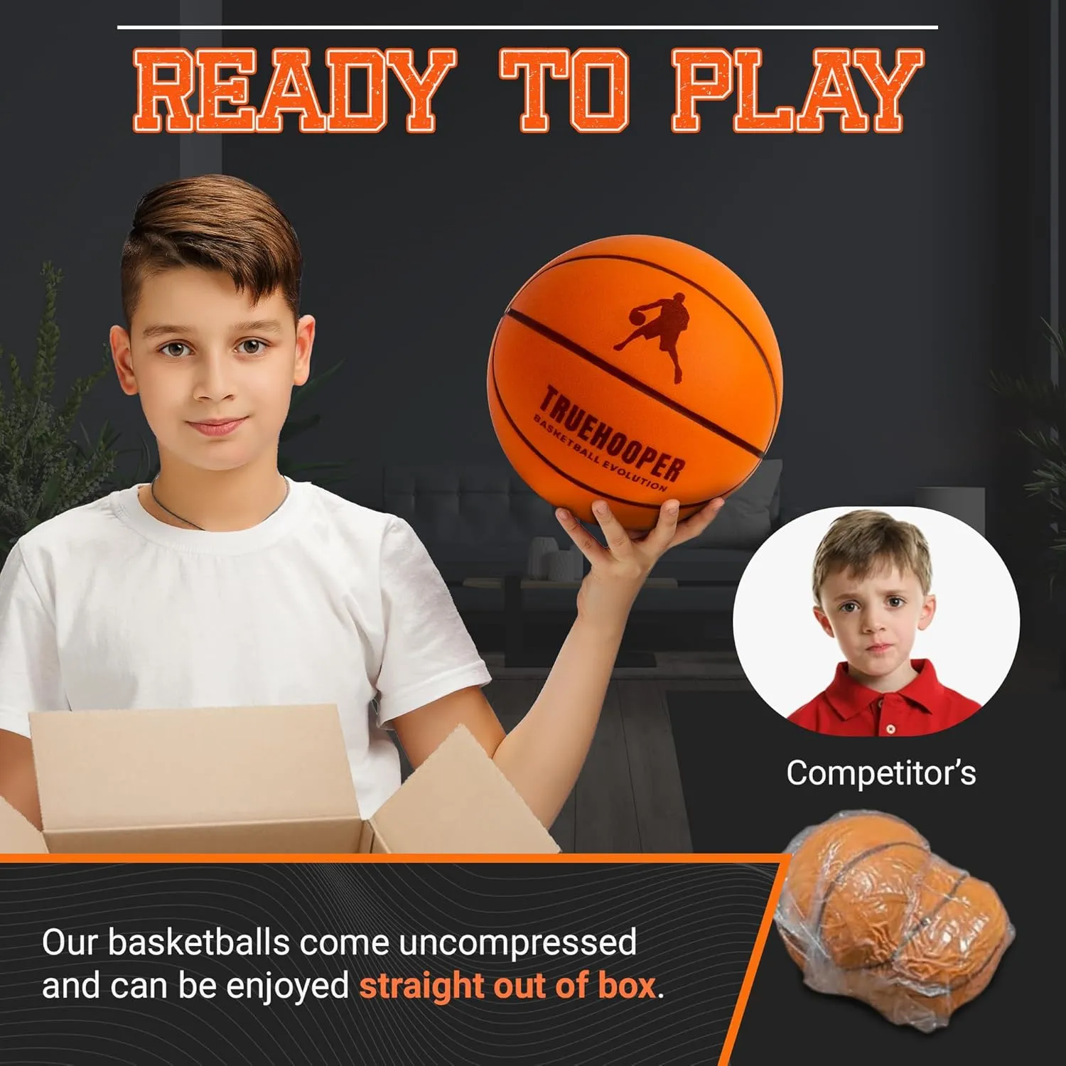 Silent Basketball  Indoor Basketball (PRO Version) - Grooved Foam Basketball for Quiet Dribbling and Indoor Training  Higher Bounce Noiseless Basketball - Non-Deforming Packaging