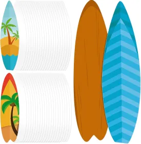 Skyygemm 24 Pcs DIY Paper Surfboards Set Surfboard Shape Cardboard Surf and Beach Party Crafts for Kids DIY Paper Craft for Summer Beach Surf Party Decorations Board Wall Decor (5 x 16 Inch)