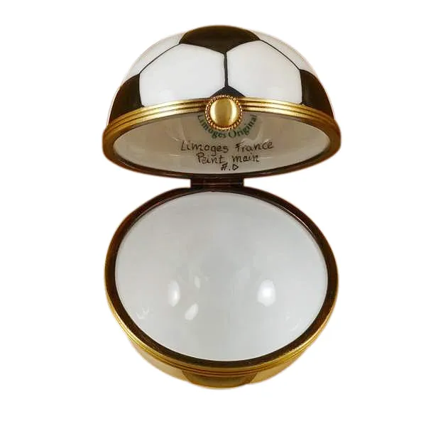 Soccer Ball Limoges Porcelain Box
