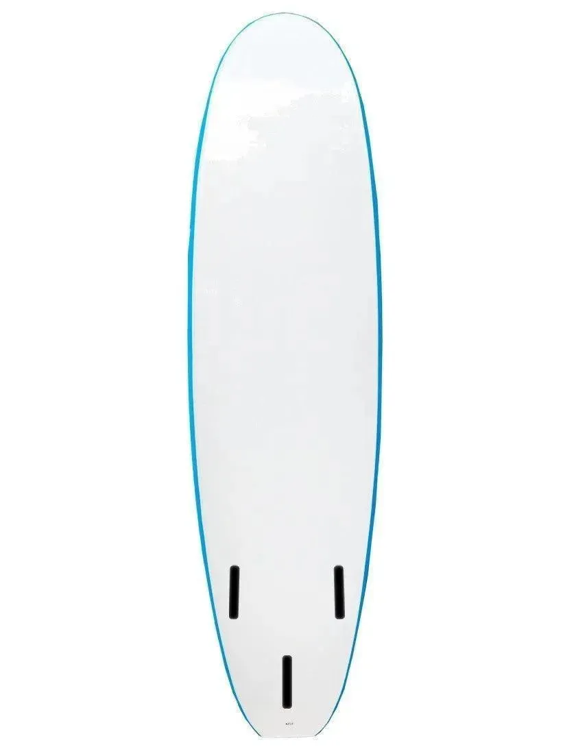 Surfworx Base Mini Mal soft surfboard 7ft 6 - Azure Blue Package