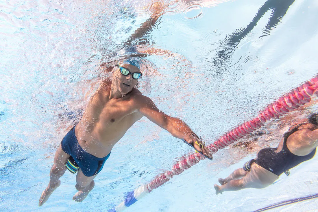 Swimming Goggles Mirrored Lenses Size L - 500 Spirit