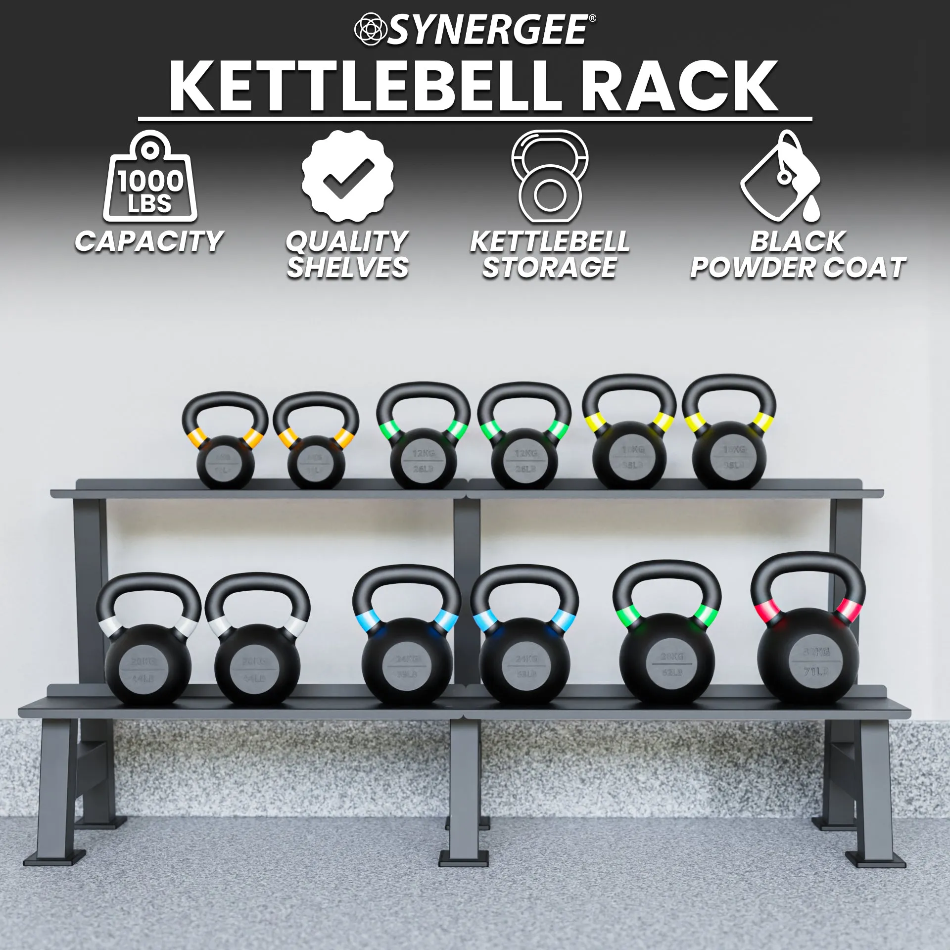Synergee Kettlebell Storage Rack