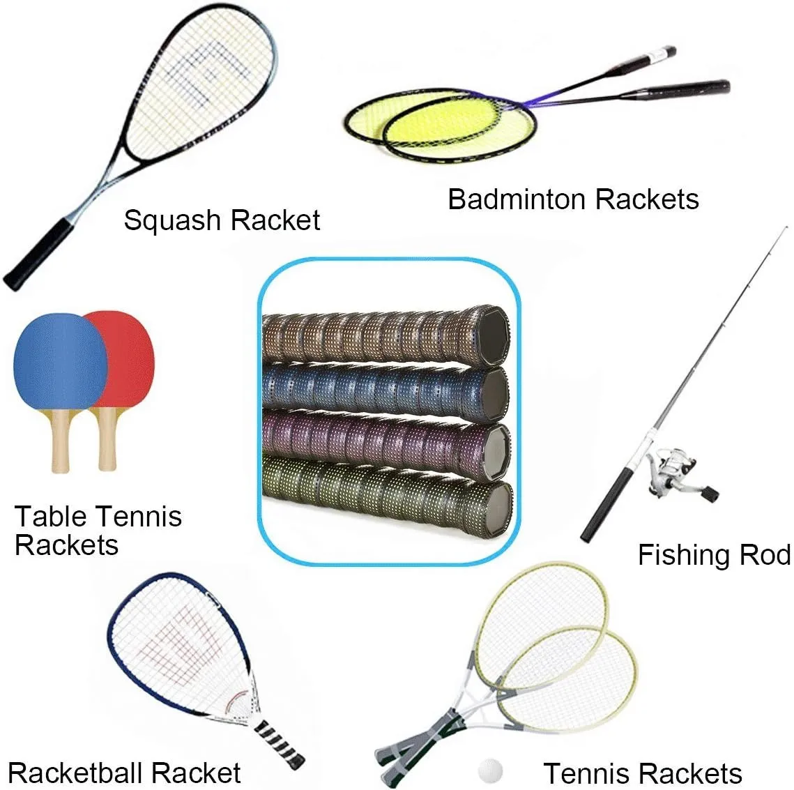 Tennis Racket Grip in The TAAN Series-Classic -Perforated Super Absorbent-Ultra Cushion Replacement Tennis