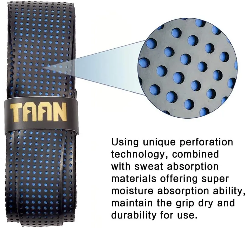 Tennis Racket Grip in The TAAN Series-Classic -Perforated Super Absorbent-Ultra Cushion Replacement Tennis