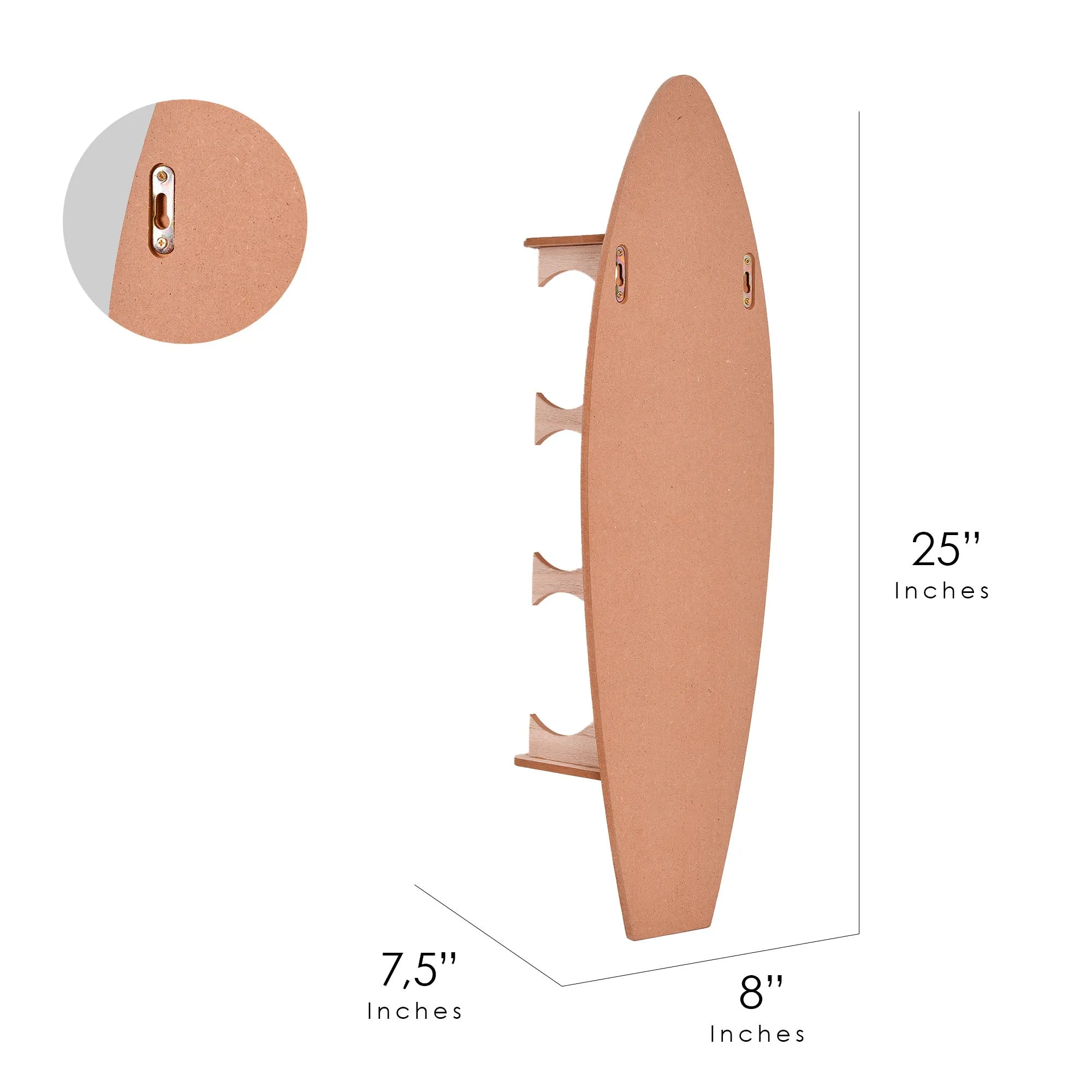 Tipsy Tropical Surfboard Wine Rack