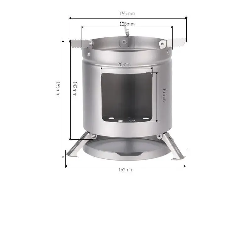 Titanium Portable Cylinder Stove