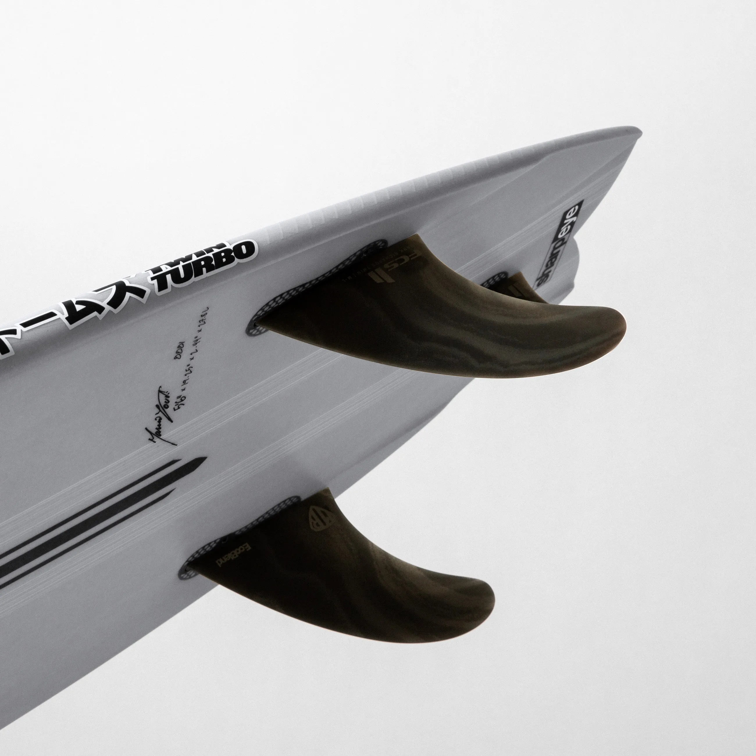 TWIN TURBO (E3 LITE) 5'10" x 20.0 X 2.5 - 31.50L, Swallow, 3x  FCS 2 Fin Boxes, Epoxy E3 - ID:926768