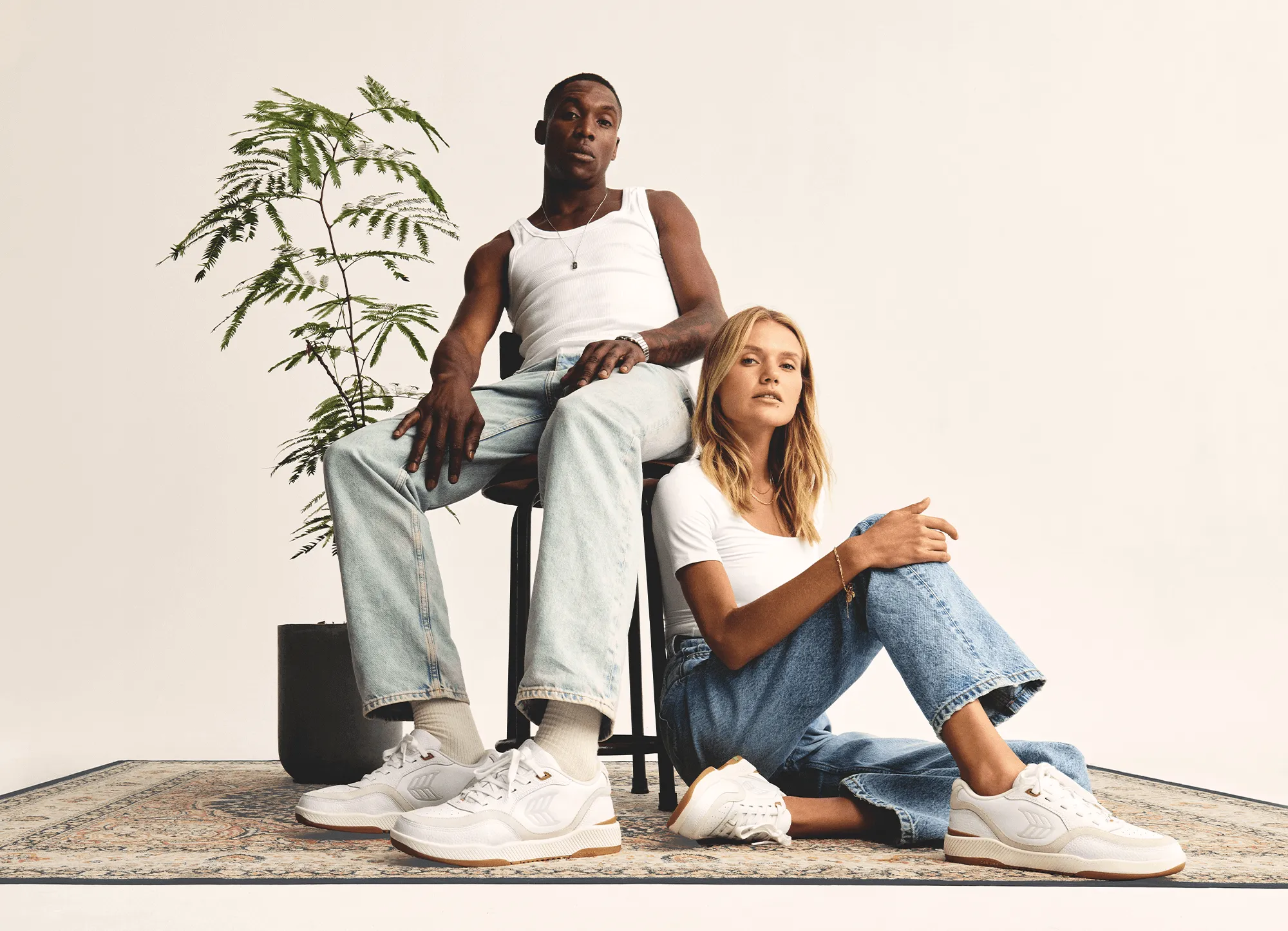 UBA White Leather and Suede Blush Pink Logo Silver Accents Sneaker Women