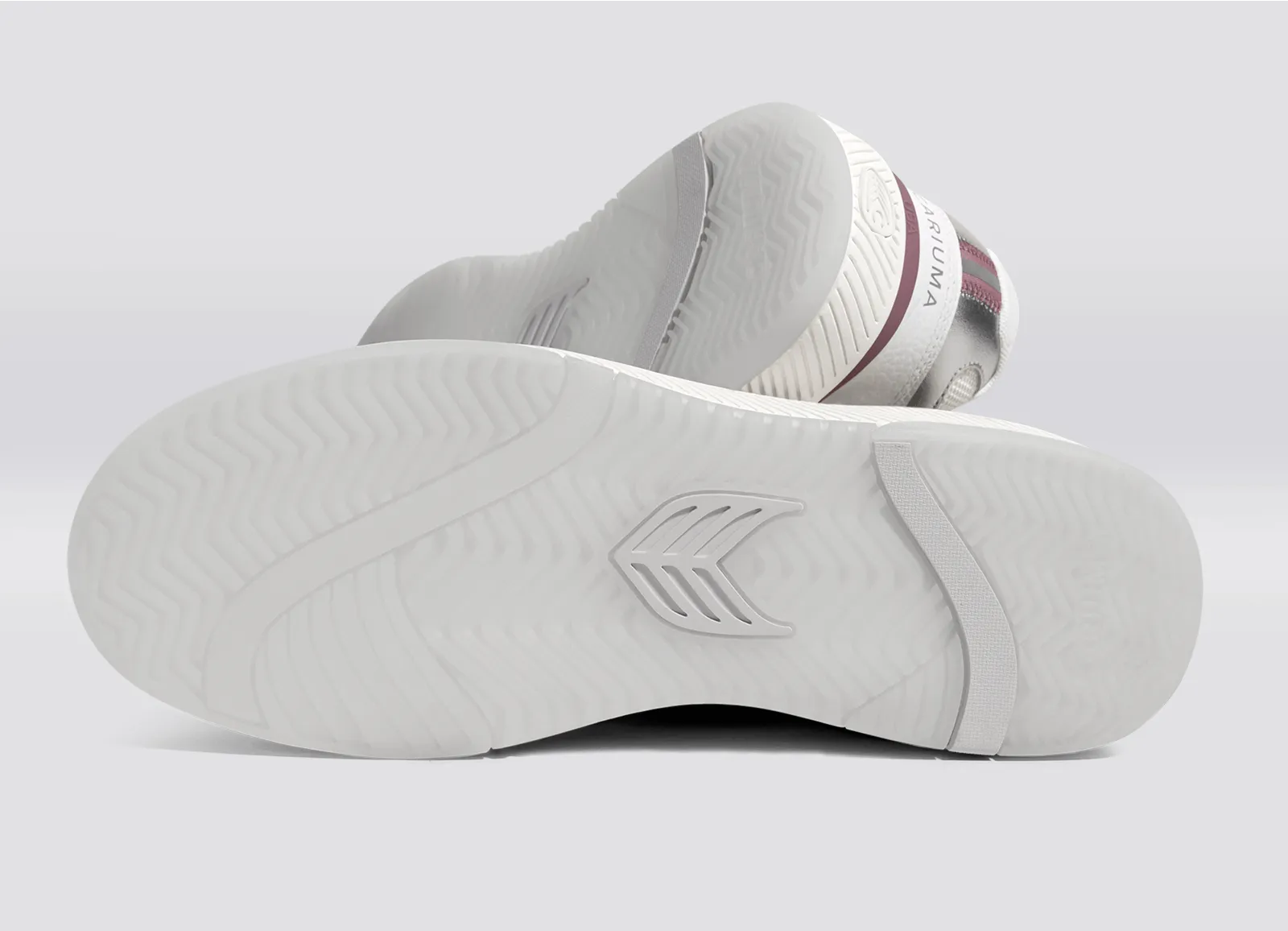 UBA White Leather and Suede Blush Pink Logo Silver Accents Sneaker Women