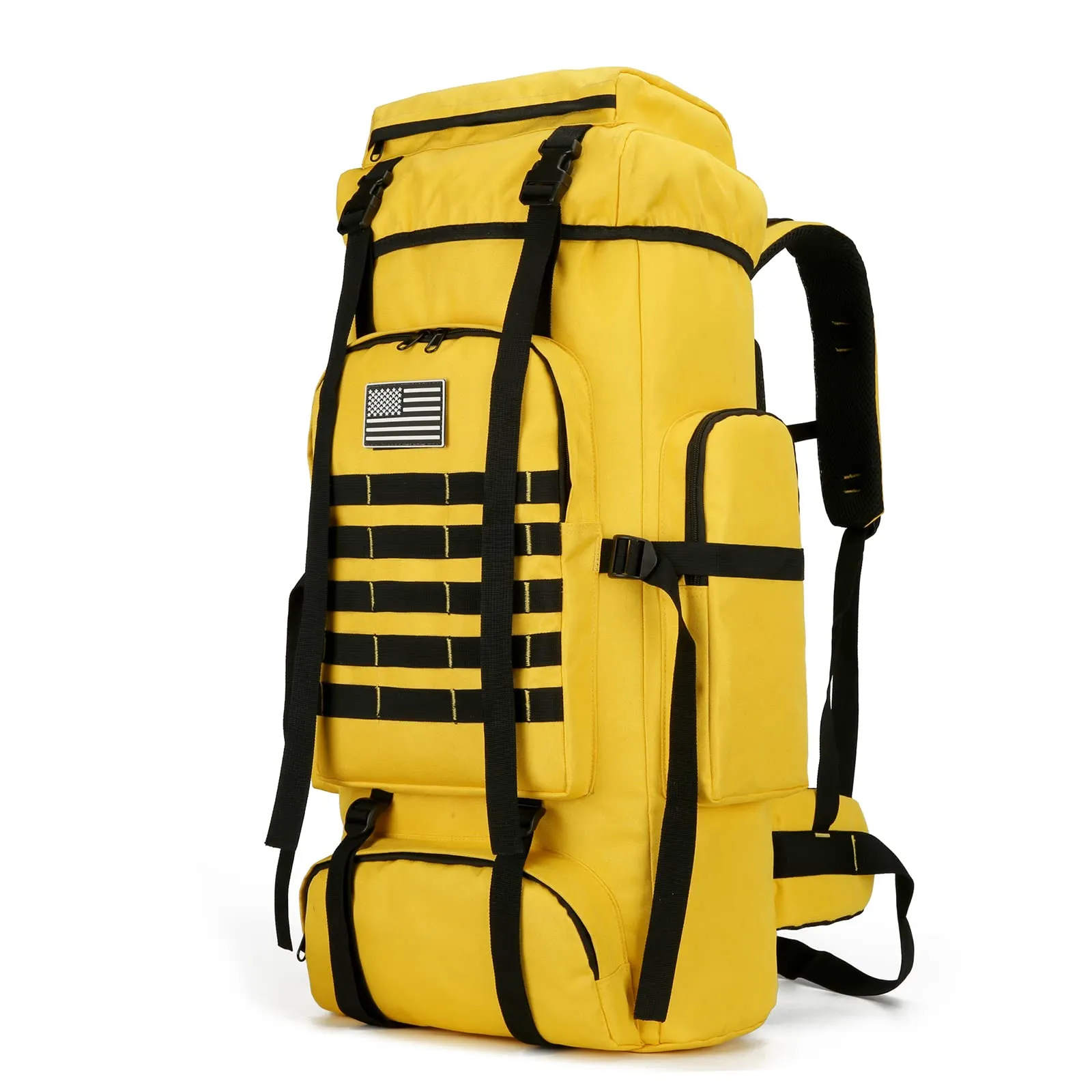 W WINTMING Hiking Backpack for Men 70L Camping Backpack Military Rucksack Molle 3 Days Assault Pack for Climbing